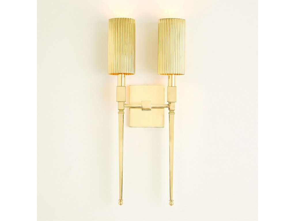 Fluted Single Sconce-Brass - main image