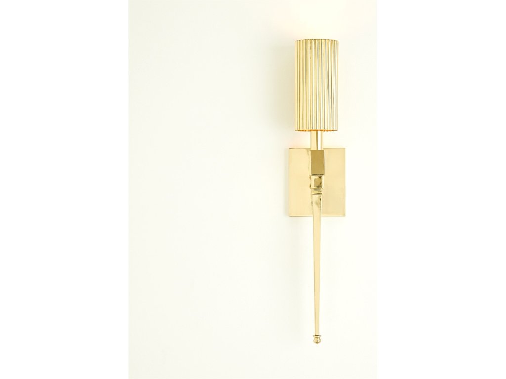 Fluted Single Sconce-Brass - image 2