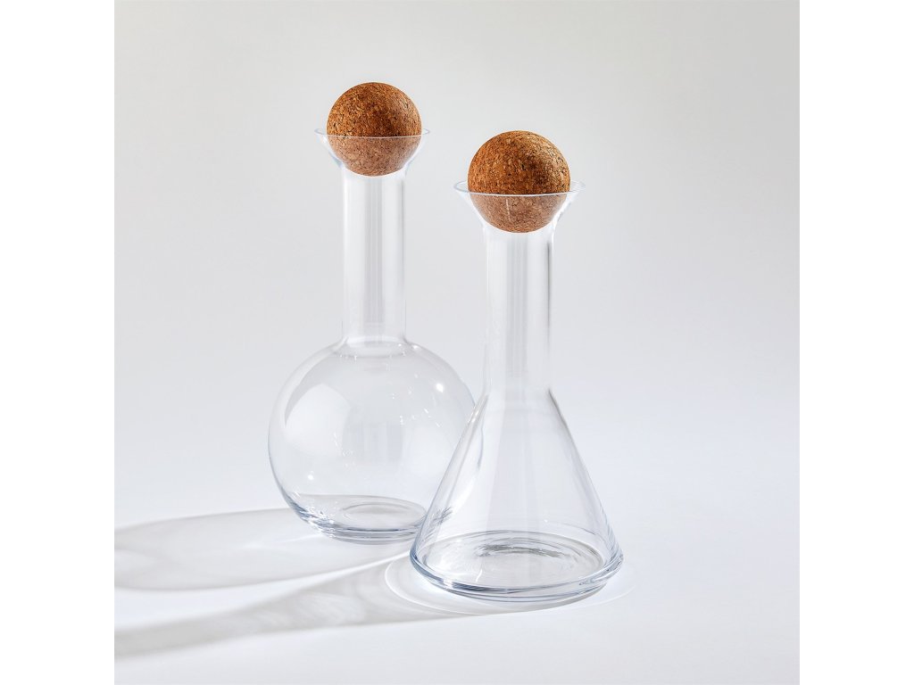 Chemistry Round Decanter with Cork Stopper - main image