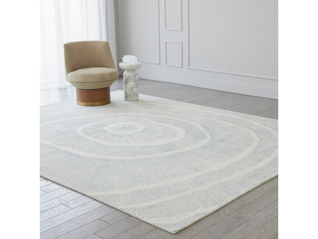Burst Rug-Ivory/Blue-12 x 18 - image 1