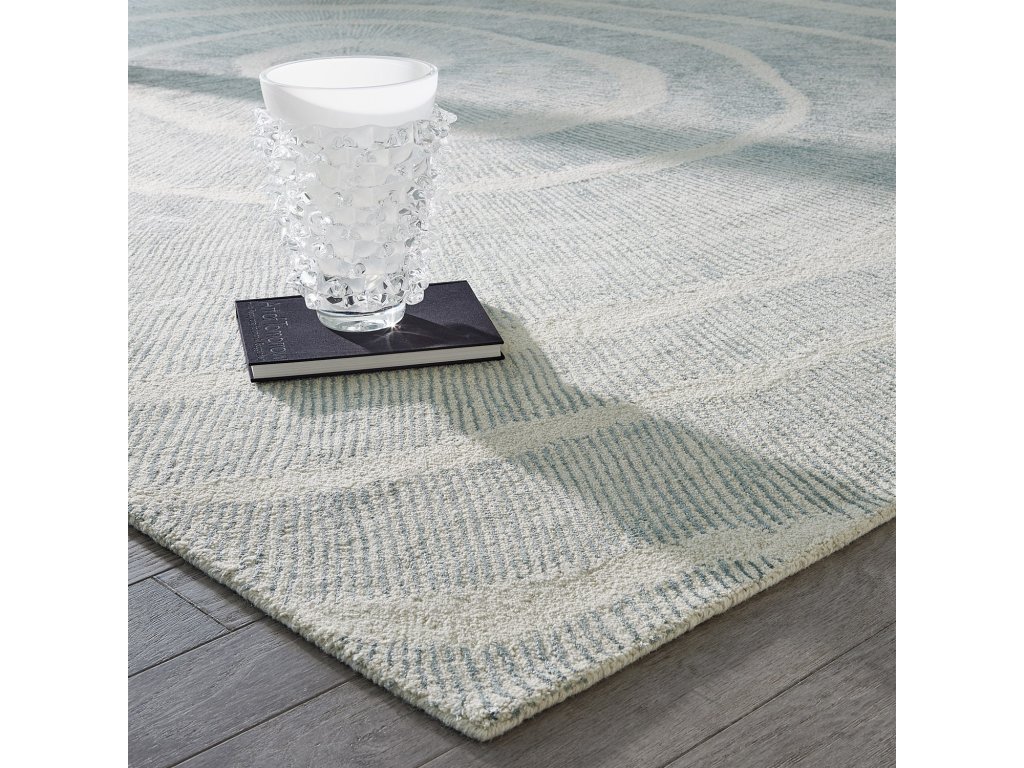 Burst Rug-Ivory/Blue-12 x 18 - image 4
