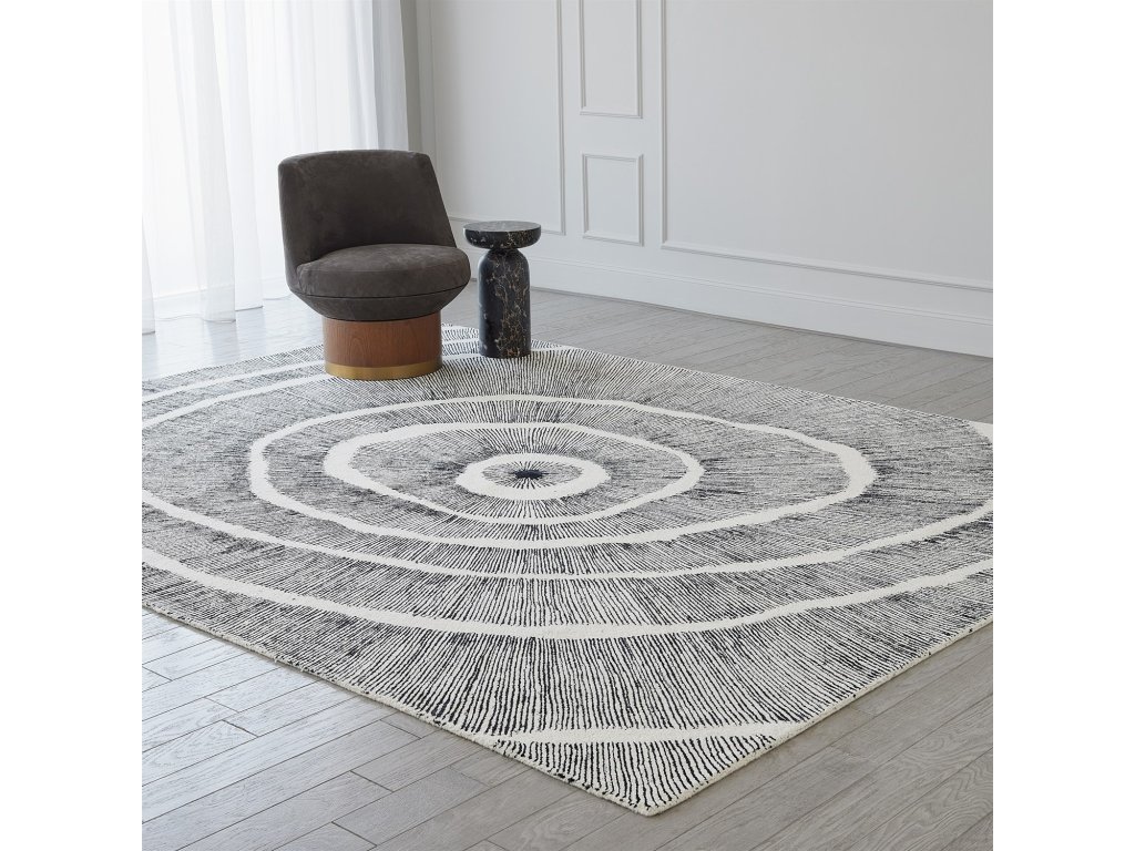 Burst Rug-Ivory/Black-12 x 15 - image 1