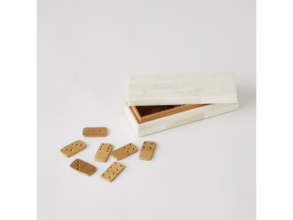Boxed Bone Domino Set-Ivory - main image