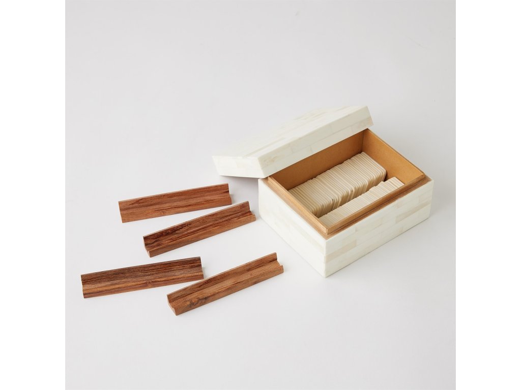 Boxed Bone Card Set-Ivory - image 1