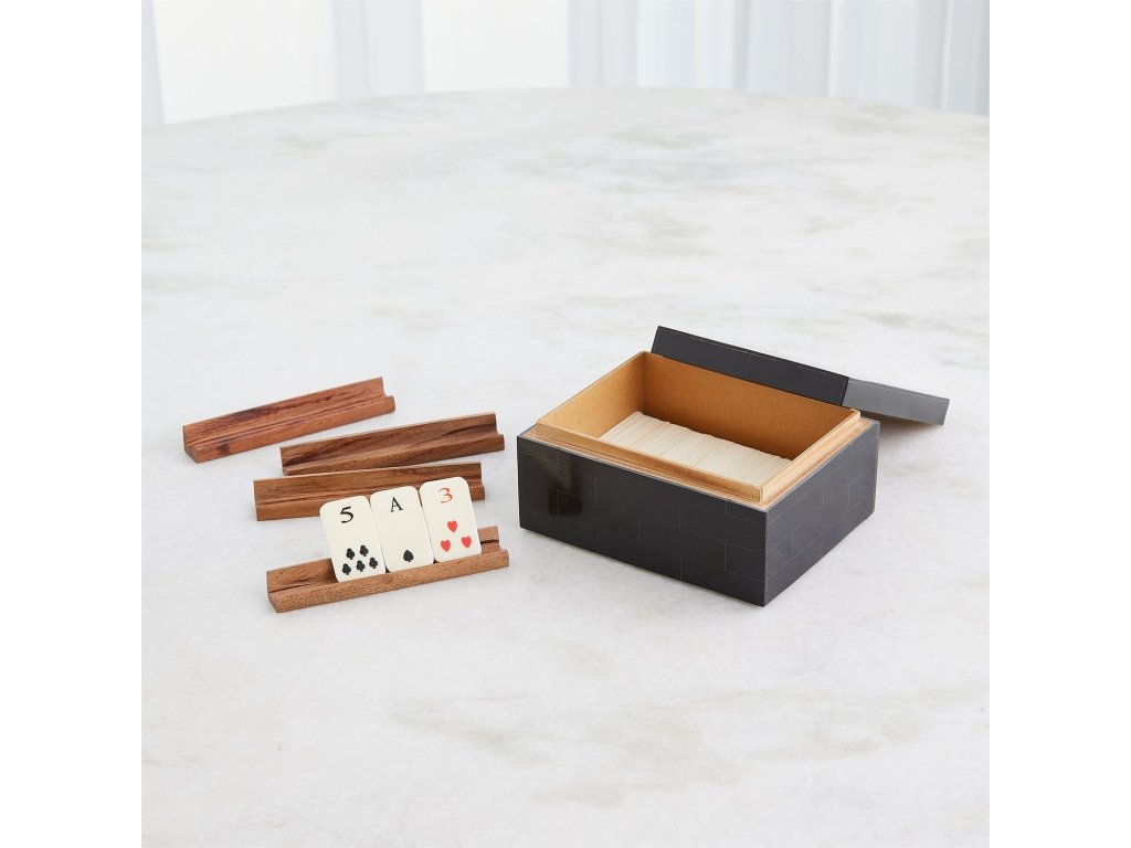 Boxed Bone Card Set-Black - main image