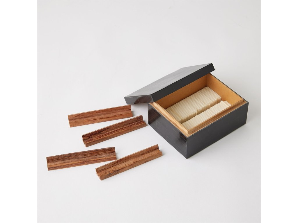 Boxed Bone Card Set-Black - image 1