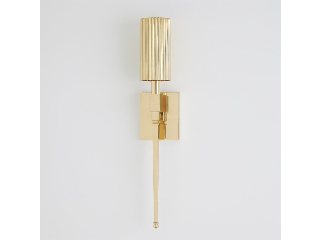 Fluted Single Sconce-Brass - image 4