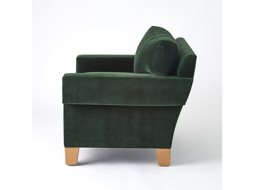 Square Arm Chair-Green Velvet - image 3