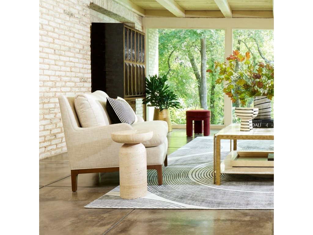 Horn Inlay Bar Cabinet-Black/Antique Brass - image 1