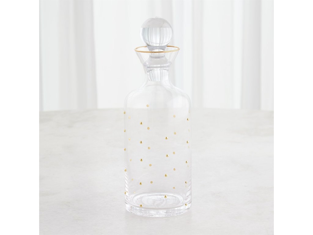 Celebration Decanter-Clear with Gold Dots - image 1