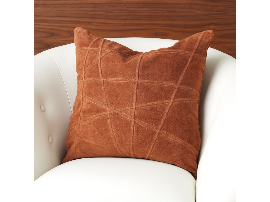 Crossroads Suede Pillow-Rust - image 2