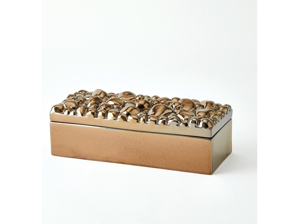 Pebbles Rectangular Box-Bronze - main image