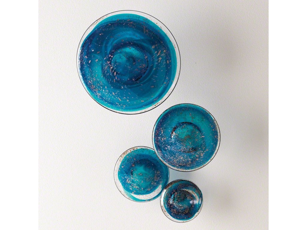 S/4 Glass Wall Mushrooms-Blue - main image