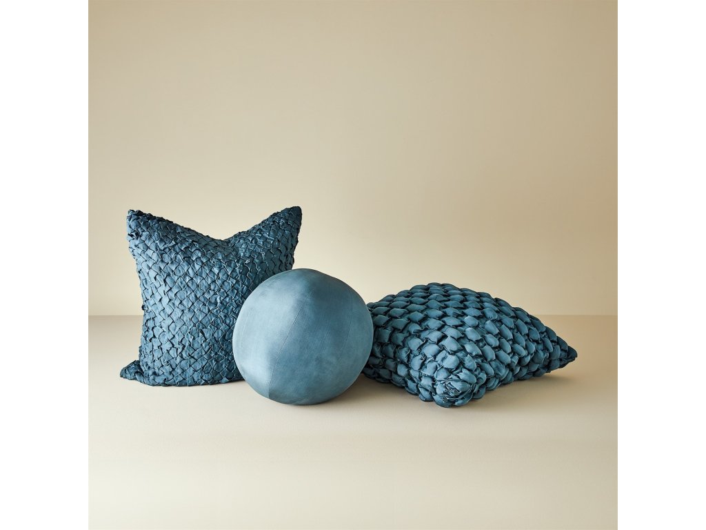 Diamond Ruche Pillow-Dusty Blue - image 3