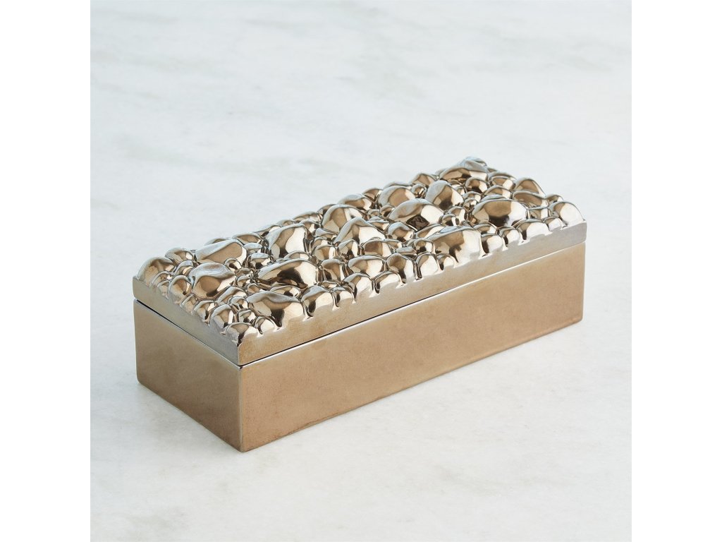 Pebbles Rectangular Box-Bronze - image 4