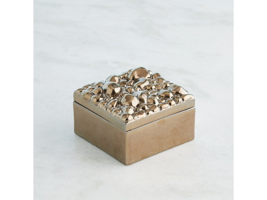 Pebbles Rectangular Box-Bronze - image 6