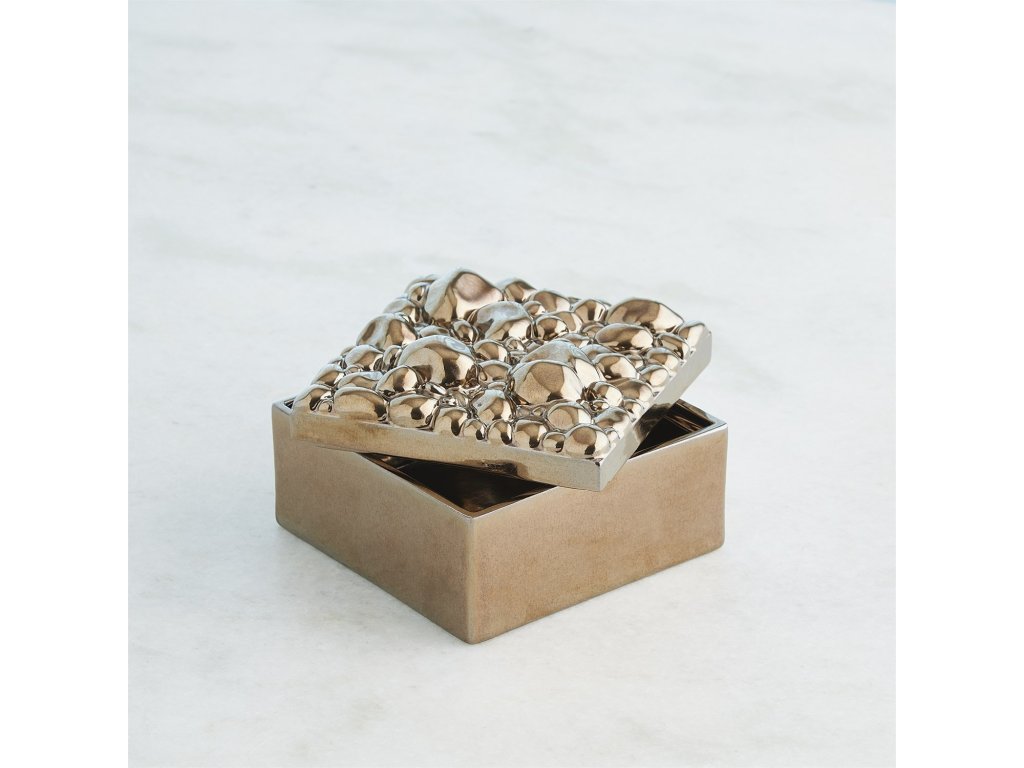 Pebbles Rectangular Box-Bronze - image 7