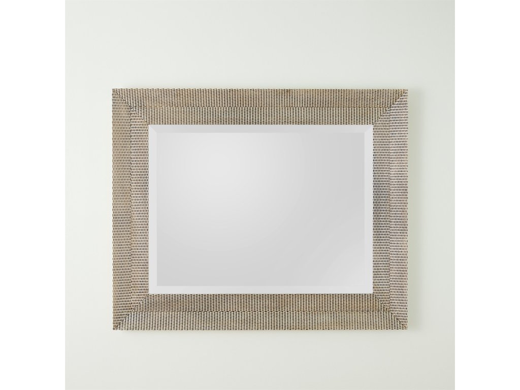 Delicate Basketweave Mirror-Silver - image 2