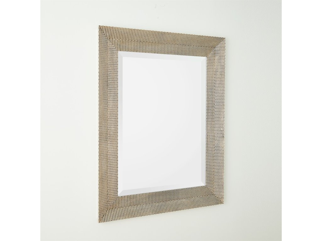 Delicate Basketweave Mirror-Silver - image 1
