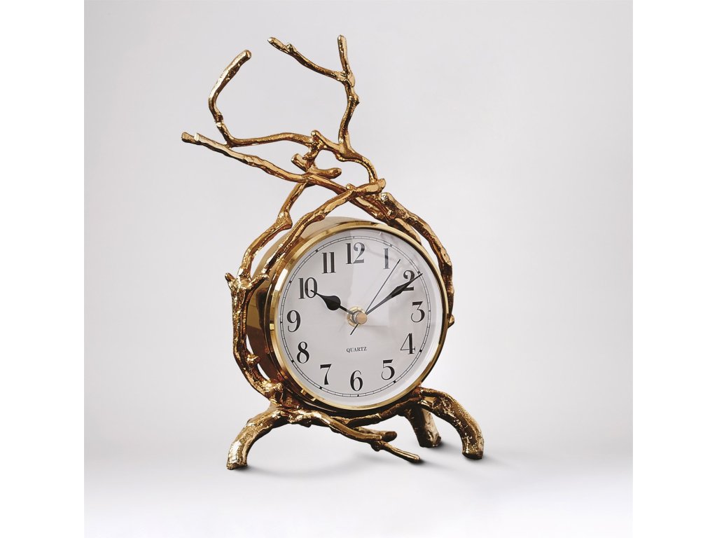 Twig Clock-Brass - image 1