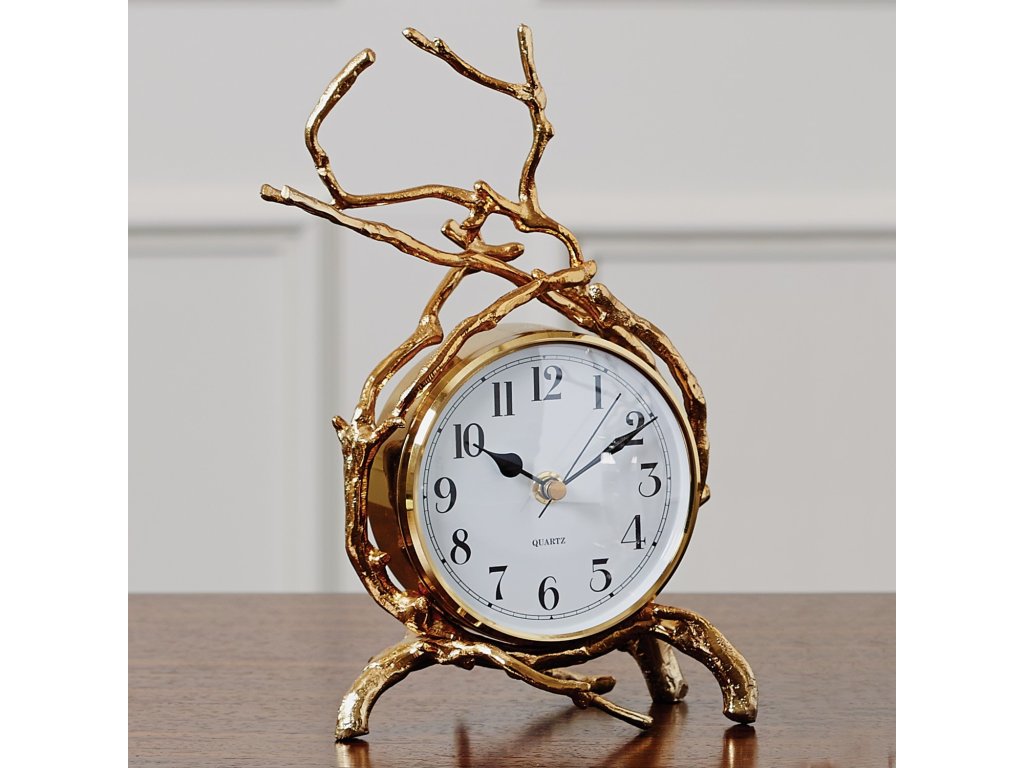 Twig Clock-Brass - image 2