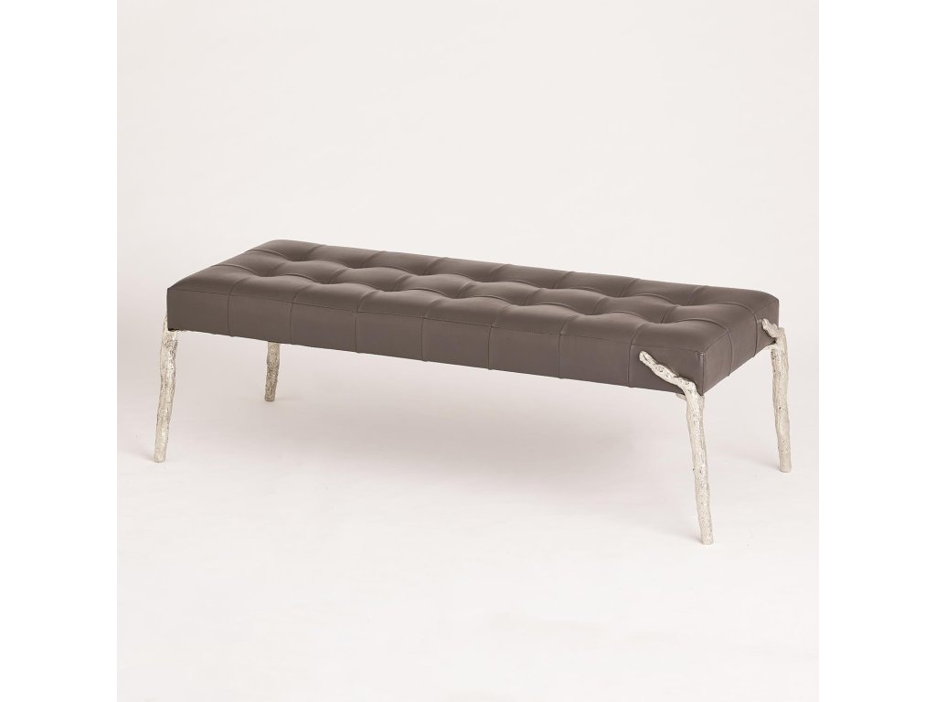 Bristol Branch Bench-Graphite Leather - main image