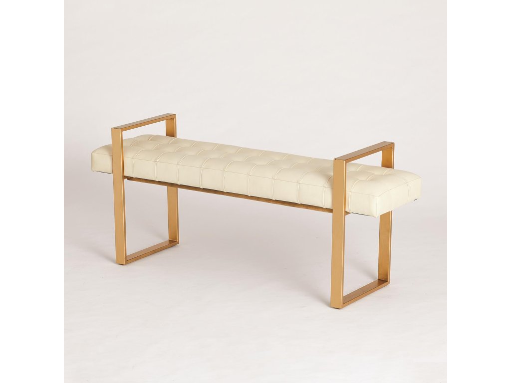 Dakota Bench-Ivory Leather - main image