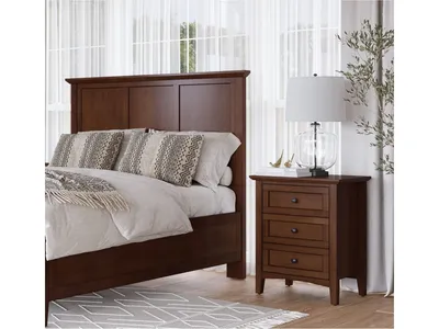 Grace Drawer Nightstand in Dark Mocha