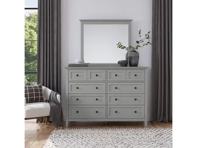 Grace Eight Drawer Dresser in Elephant Gray