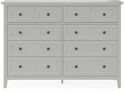 Grace Eight Drawer Dresser in Elephant Gray - Alternative View