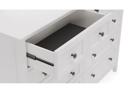 Grace Eight Drawer Dresser in Snowfall White (2024)