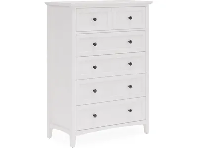 Grace Five Drawer Chest in Snowfall White (2024) - Alternative View