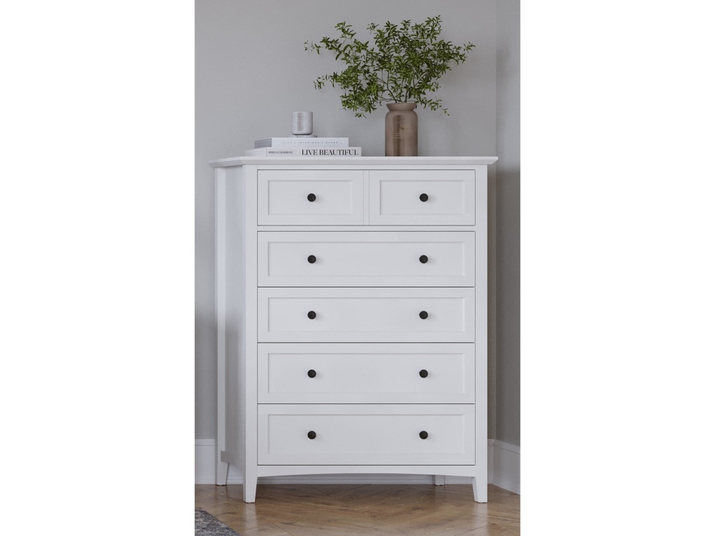 Grace Five Drawer Chest in Snowfall White (2024) - image 10