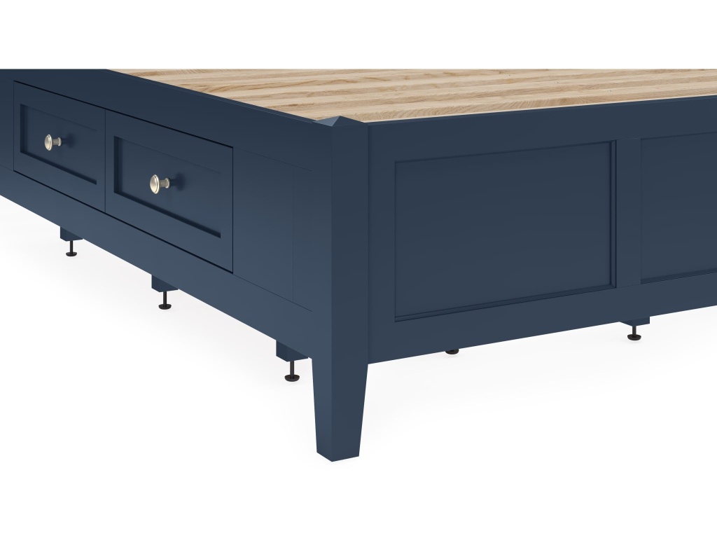 Grace Four Drawer Platform Storage Bed in Blueberry - image 4