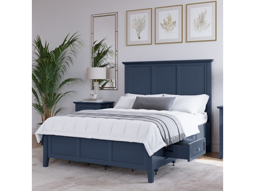 Grace Four Drawer Platform Storage Bed in Blueberry - main image