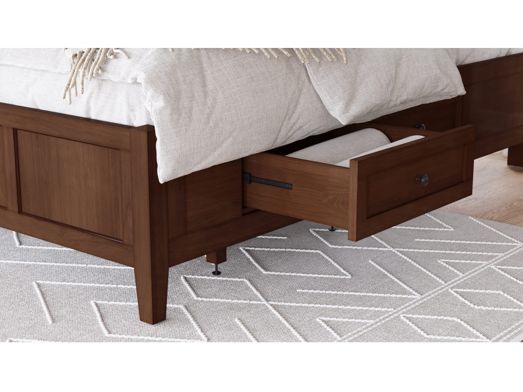 Grace Four Drawer Platform Storage Bed in Dark Mocha - image 2