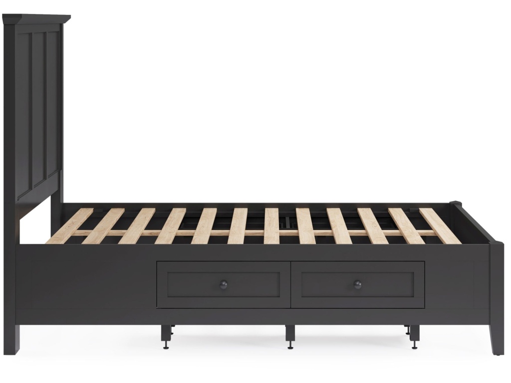 Grace Four Drawer Platform Storage Bed in Raven Black - image 6