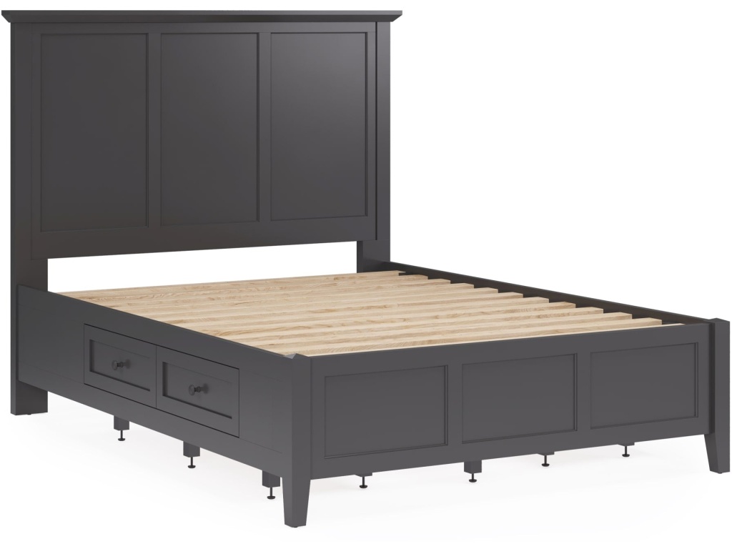 Grace Four Drawer Platform Storage Bed in Raven Black - image 8