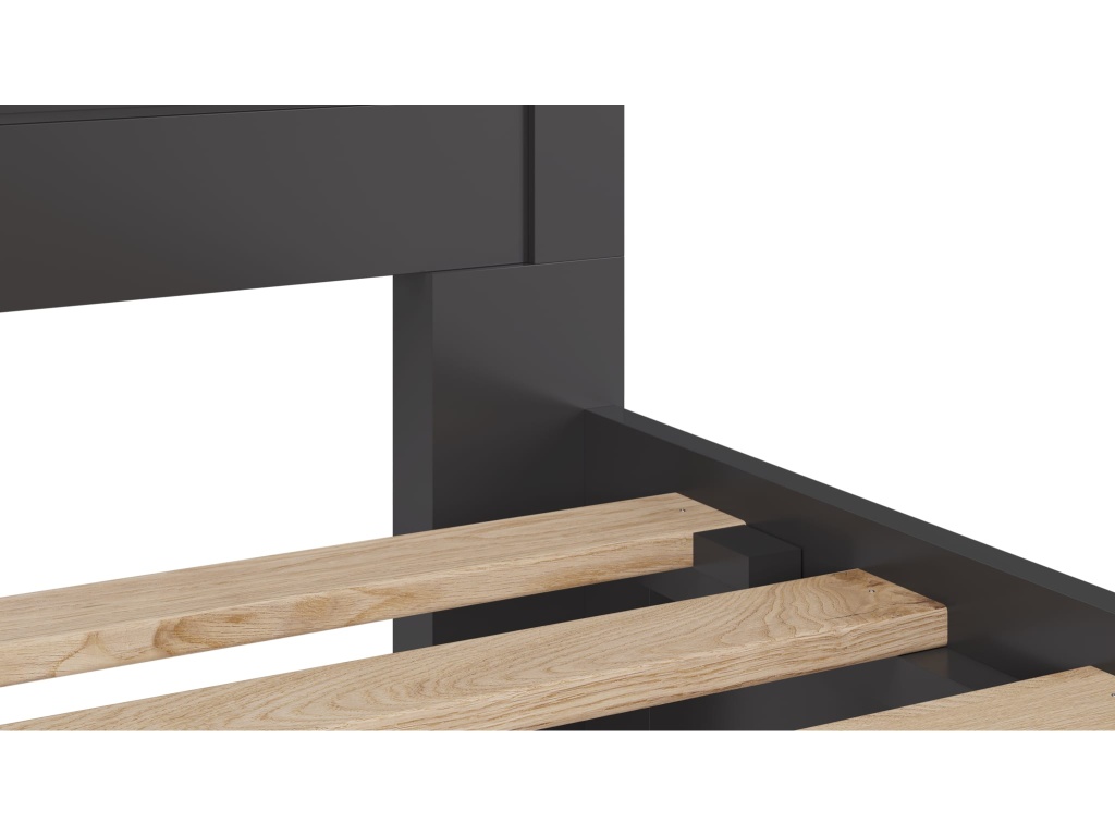 Grace Four Drawer Platform Storage Bed in Raven Black - image 7