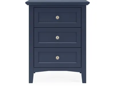 Grace Three Drawer Nightstand in Blueberry