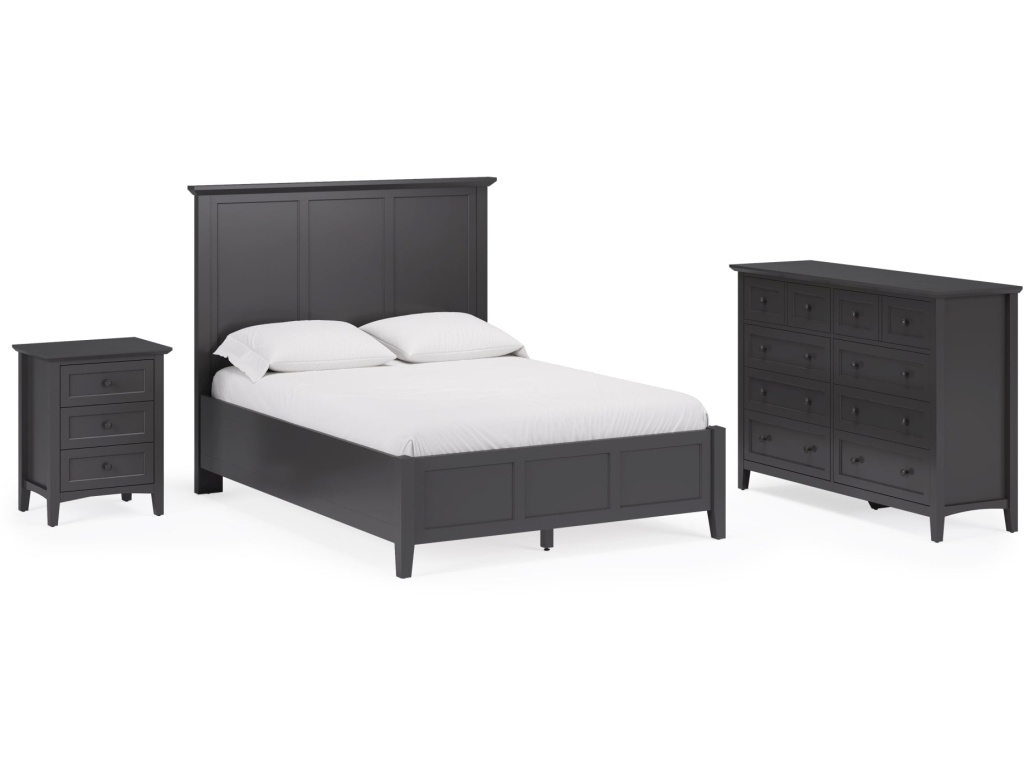 Grace Three Drawer Nightstand in Raven Black - image 10