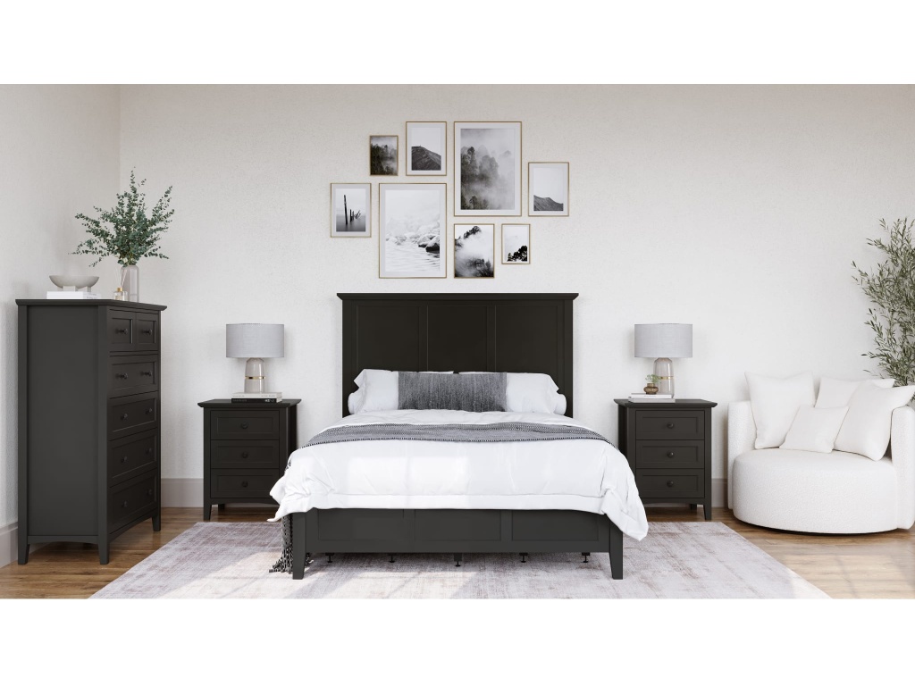 Grace Three Drawer Nightstand in Raven Black - image 11