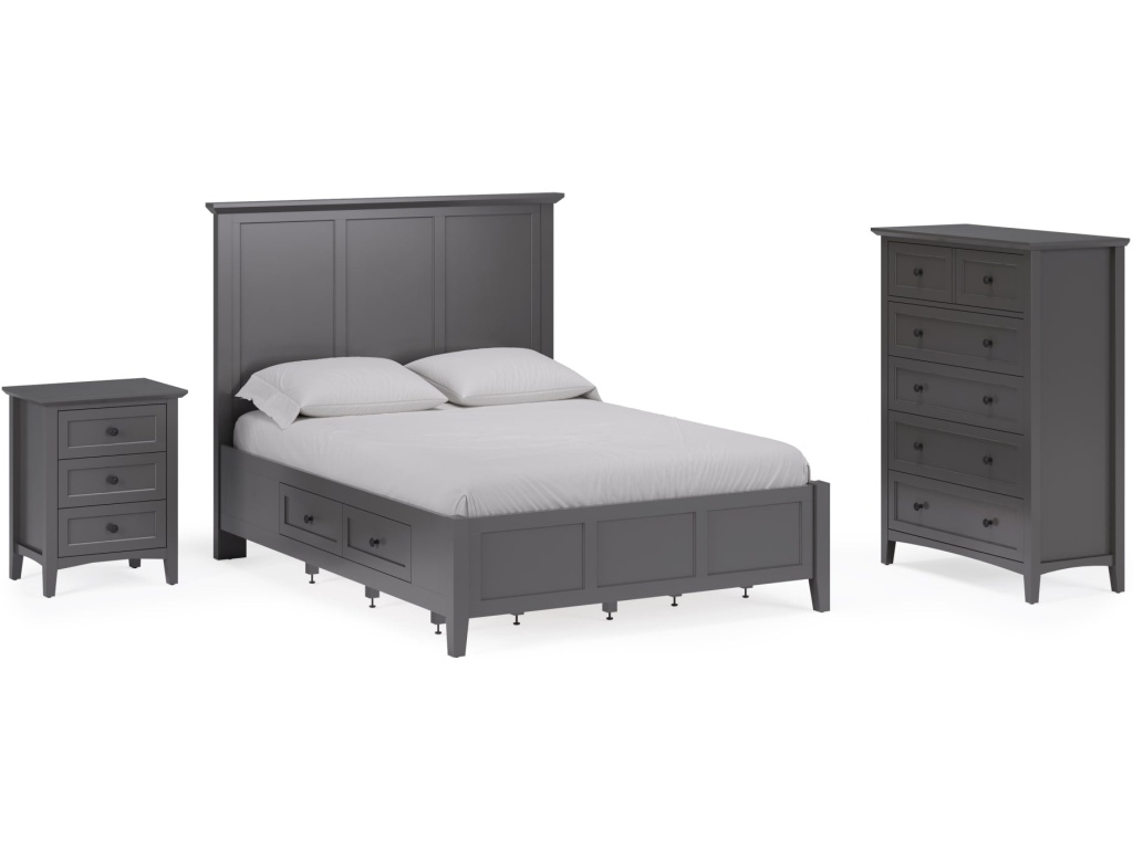 Grace Three Drawer Nightstand in Raven Black - image 12