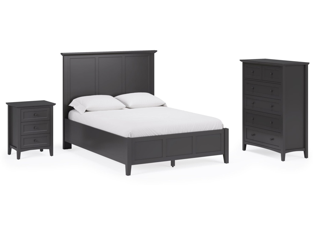 Grace Three Drawer Nightstand in Raven Black - image 14