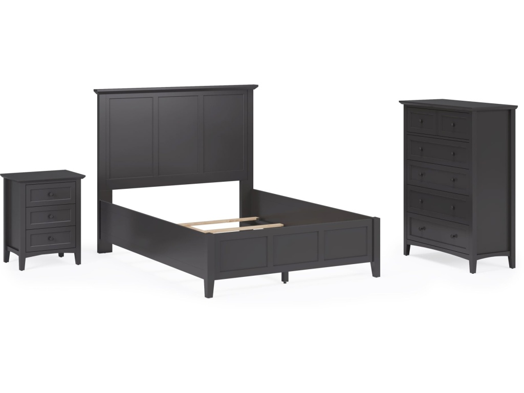 Grace Three Drawer Nightstand in Raven Black - image 15