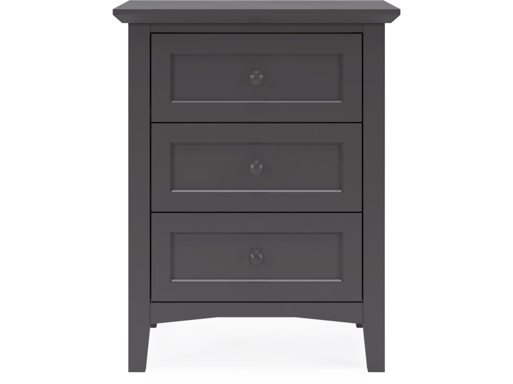 Grace Three Drawer Nightstand in Raven Black - image 2