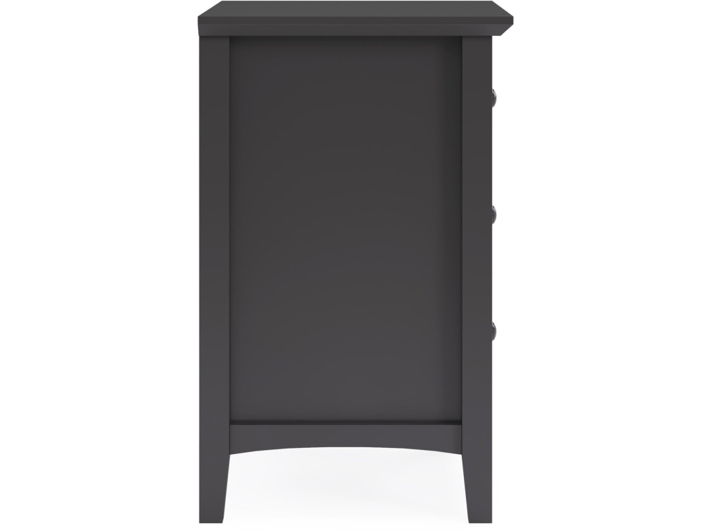 Grace Three Drawer Nightstand in Raven Black - image 3
