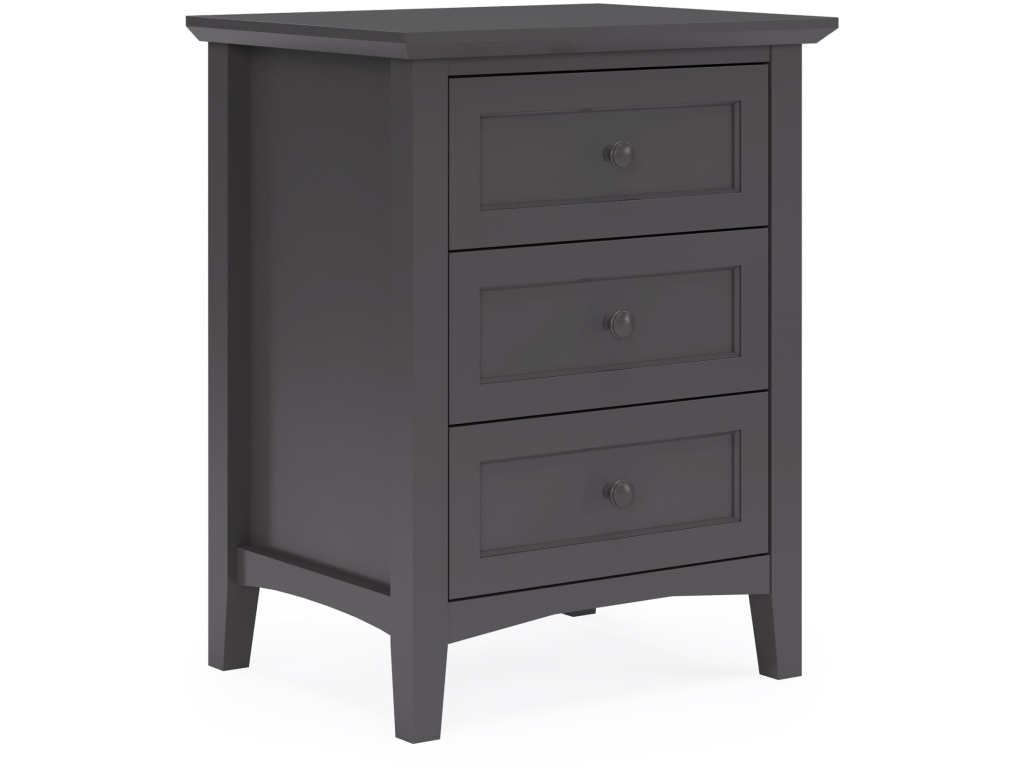 Grace Three Drawer Nightstand in Raven Black - image 5