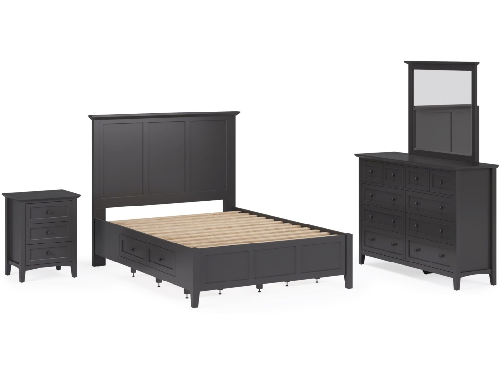 Grace Three Drawer Nightstand in Raven Black - image 7