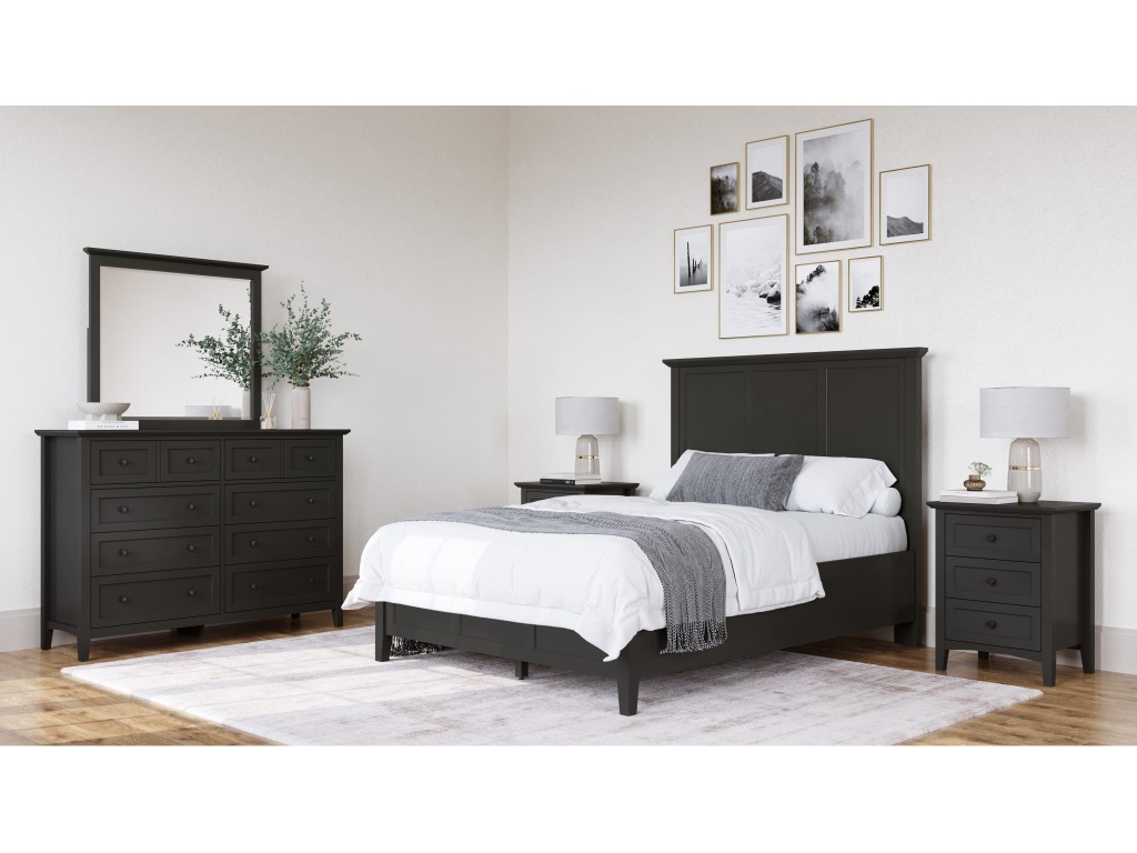 Grace Three Drawer Nightstand in Raven Black - image 8